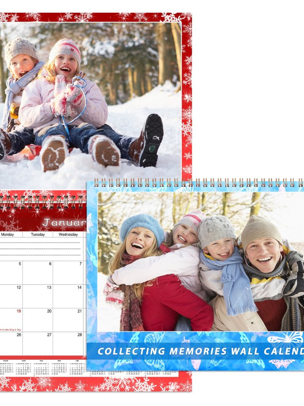 Personalized Custom 2027 Wall Calendar Spiral-bound - 12 Months. 11 x 8in. #08